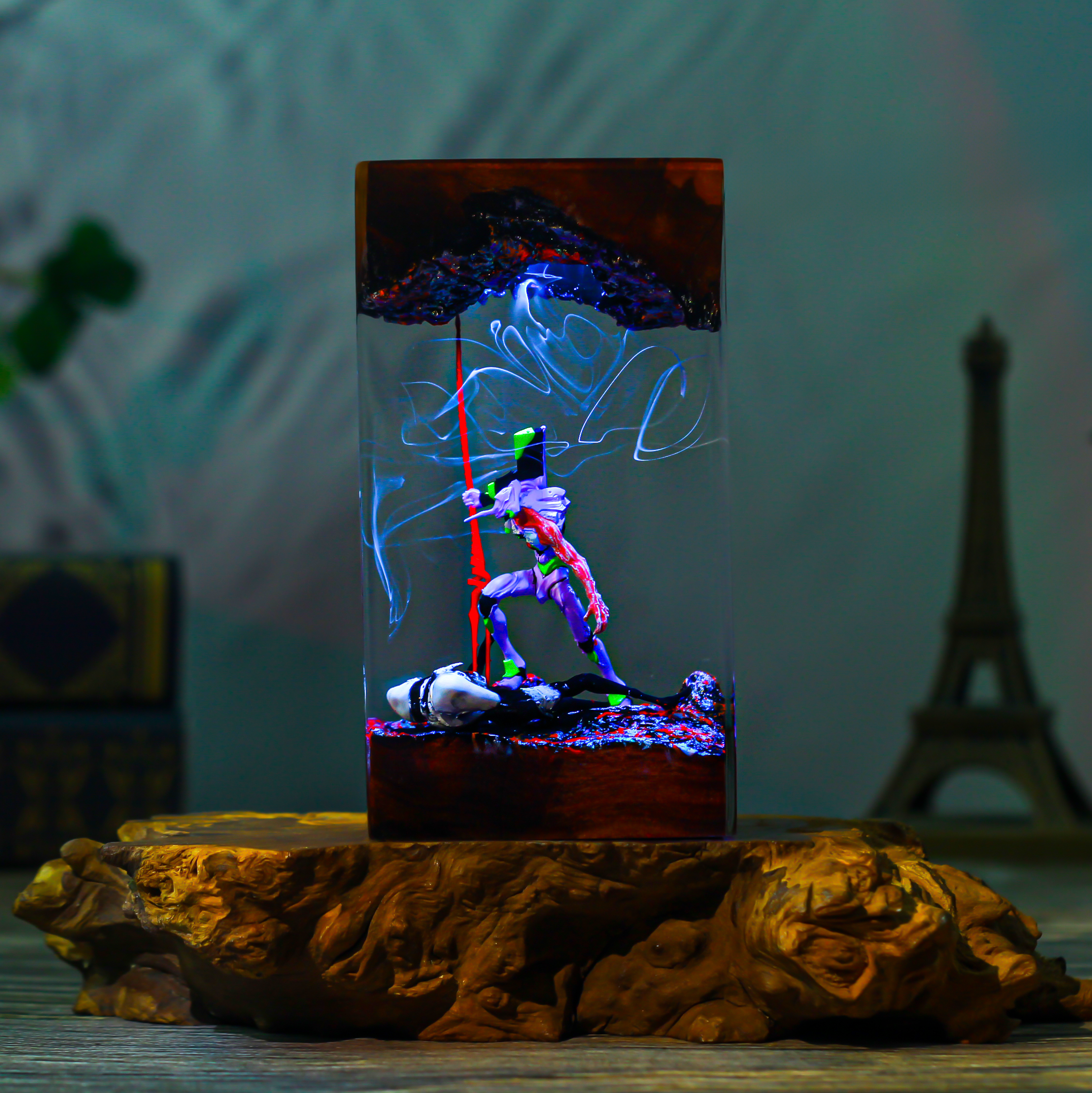 Đèn Resin Nghệ Thuật EVA-01 Evangelion – Trang Trí Anime Ấn Tượng